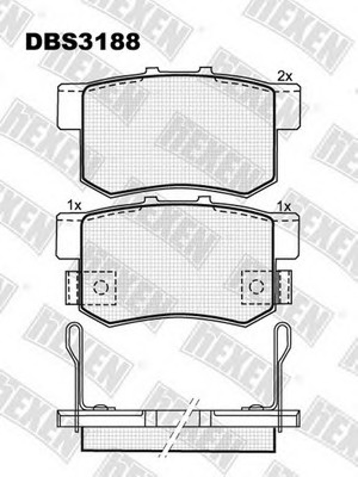 DBS3188 HEXEN Комплект тормозных колодок, дисковый тормоз