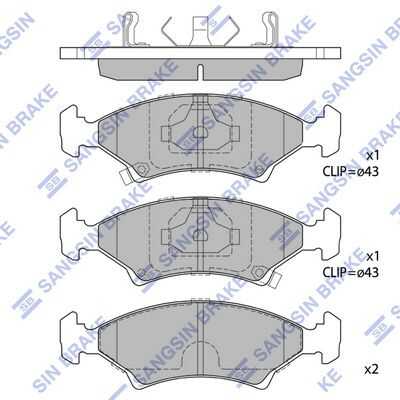 Тормозные колодки дисковые HI-Q SP1063
