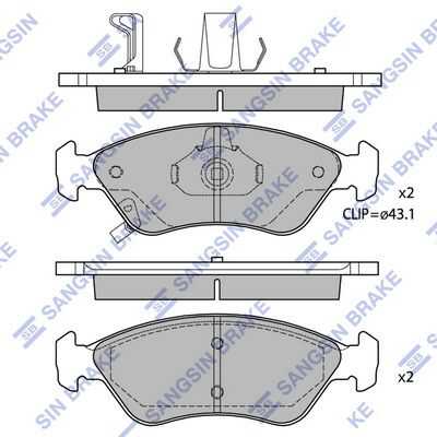 Тормозные колодки дисковые HI-Q SP1079-F