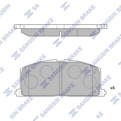 Тормозные колодки дисковые HI-Q SP1105