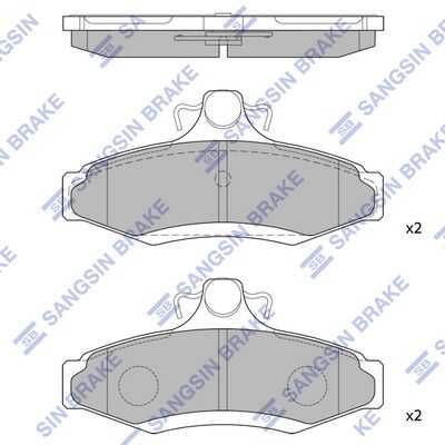 Комплект тормозных колодок дискового тормоза HI-Q SP1114