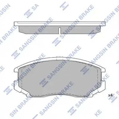 SP1142A HI-Q SP1142A_колодки дисковые передние!\ Mitsubishi Lancer/Colt 1.3-1.8 89-92