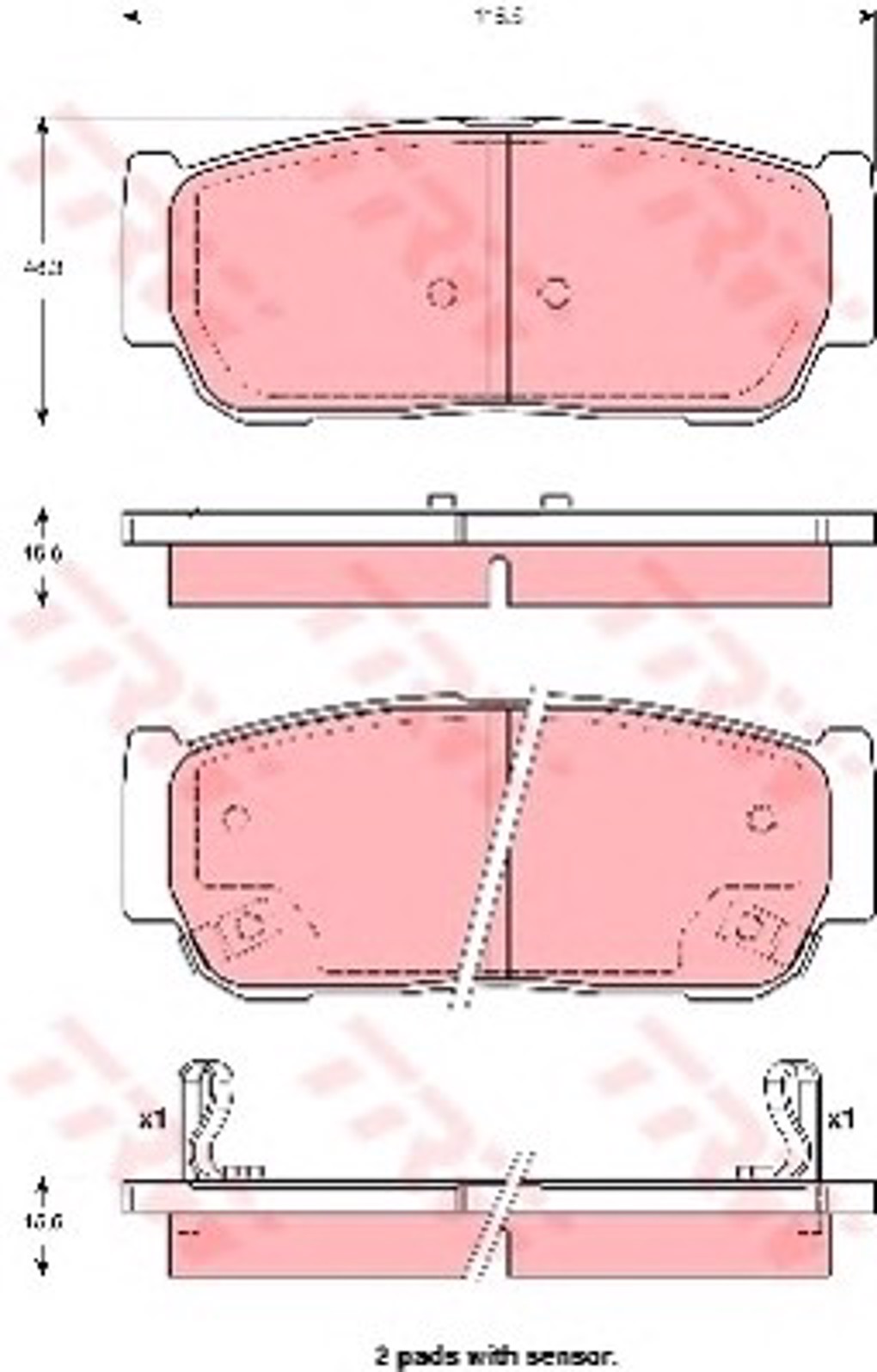 Комплект тормозных колодок дисковый тормоз