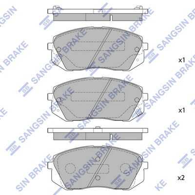 SP1196 HI-Q Передние дисковые колодки