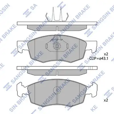 Sp1198 колодки дисковые пер. HI-Q SP1198