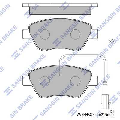 колодки дисковые передние HI-Q SP1201