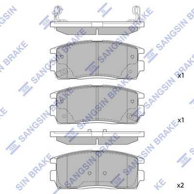 SP1205 HI-Q Задние дисковые колодки