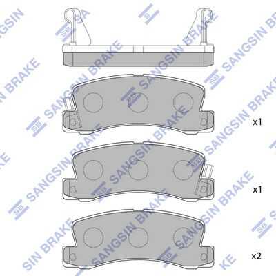 Тормозные колодки дисковые HI-Q SP1208