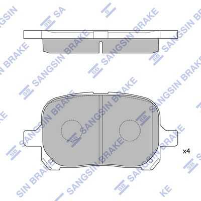 Тормозные колодки дисковые HI-Q SP1226