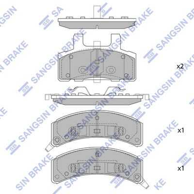 Тормозные колодки дисковые HI-Q SP1261