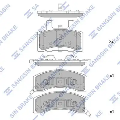 Sp1288 колодки дисковые передние HI-Q SP1288