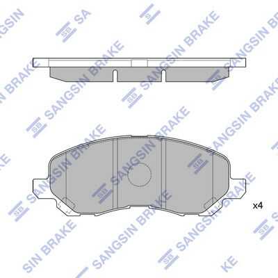 Передние дисковые колодки HI-Q SP1360