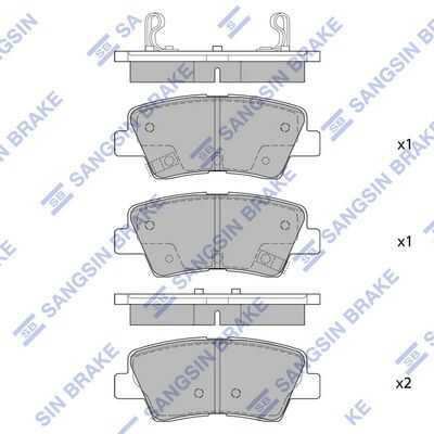 SP1401 HI-Q Задние дисковые колодки