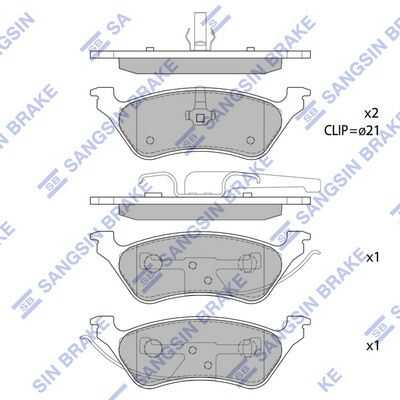 Тормозные колодки дисковые HI-Q SP1441