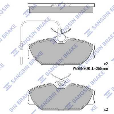 Тормозные колодки дисковые HI-Q SP1483