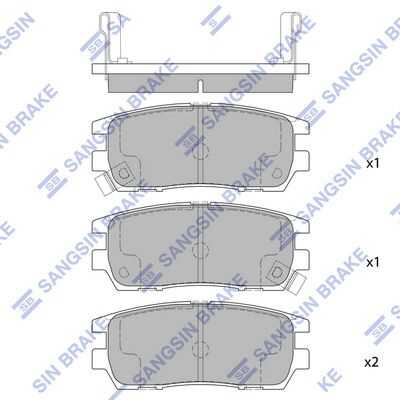 SP1538 HI-Q колодки дисковые задние