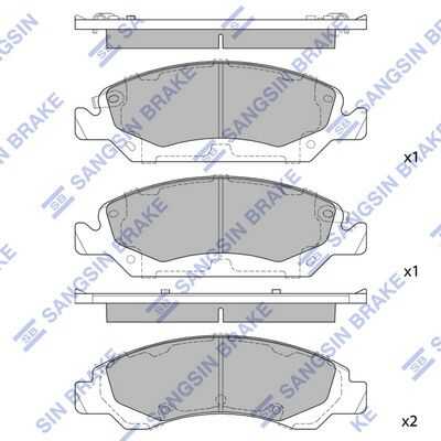 Колодки дисковые передние HI-Q SP1561