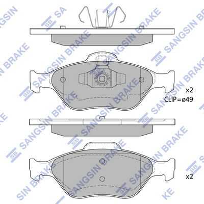 Тормозные колодки дисковые HI-Q SP1565