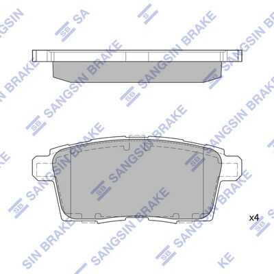 SP1604 HI-Q колодки дисковые задние