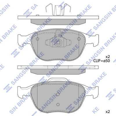 Тормозные колодки дисковые HI-Q SP1623