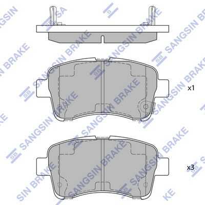 Тормозные колодки дисковые HI-Q SP1633
