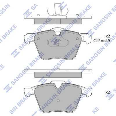 SP1702 HI-Q колодки дисковые пер.