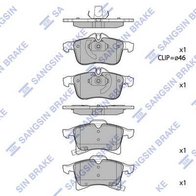 Тормозные колодки дисковые HI-Q SP1703
