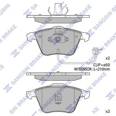 SP1705 HI-Q колодки дисковые передние