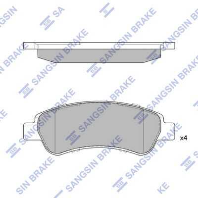 Тормозные колодки дисковые HI-Q SP1727