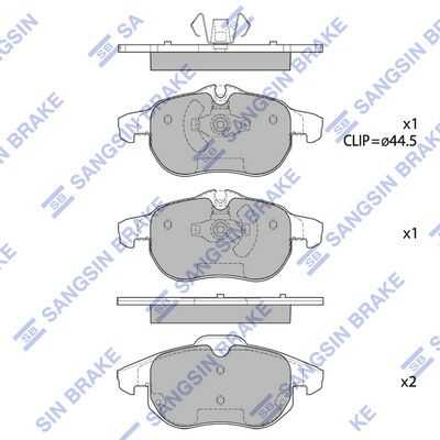 Тормозные колодки дисковые HI-Q SP1758