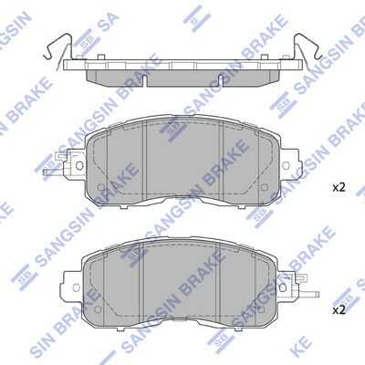 Тормозные колодки дисковые HI-Q SP1765