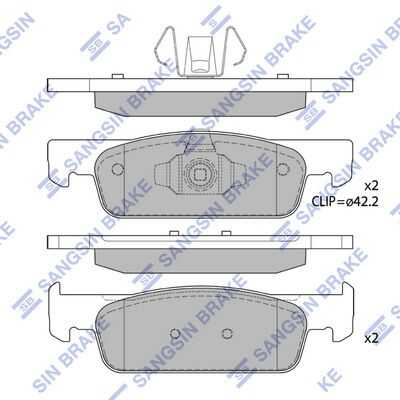 Тормозные колодки дисковые HI-Q SP1787