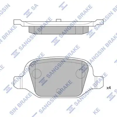Sp1823 колодки тормозные дисковые задние HI-Q SP1823