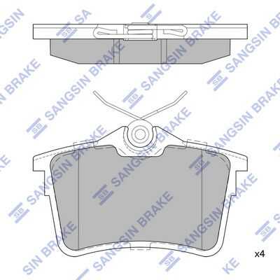 Тормозные колодки дисковые HI-Q SP1824