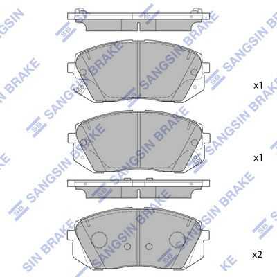 Тормозные колодки дисковые HI-Q SP1848