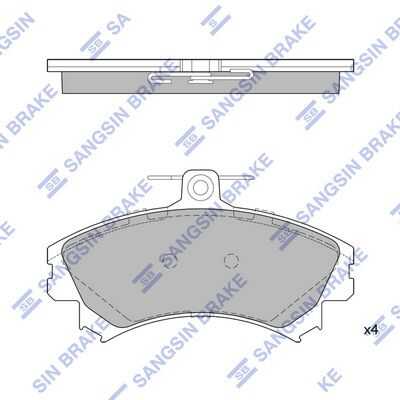 Тормозные колодки дисковые HI-Q SP1859