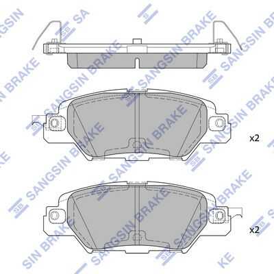 Тормозные колодки дисковые HI-Q SP1860