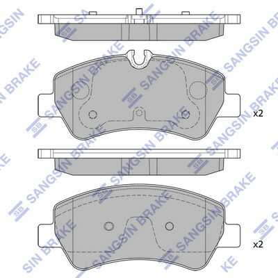 Тормозные колодки дисковые HI-Q SP1884