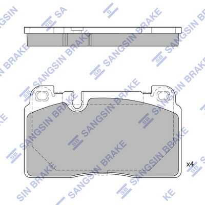Тормозные колодки дисковые HI-Q SP1960