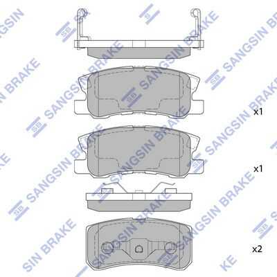Тормозные колодки дисковые HI-Q SP2076