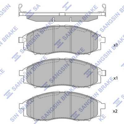 Тормозные колодки дисковые HI-Q SP2078