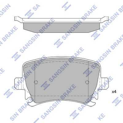 Колодки дисковые задниеaudi a4/a6vw golf vskoda oс HI-Q SP2099