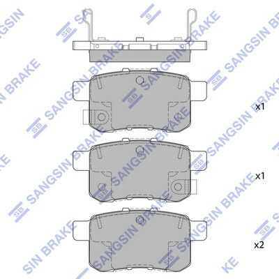 Тормозные колодки дисковые HI-Q SP2103