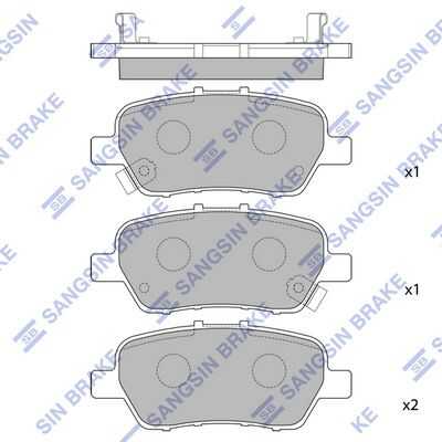 Тормозные колодки дисковые HI-Q SP2104