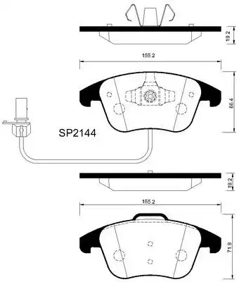 Sp2144 колодки дисковые передние HI-Q SP2144