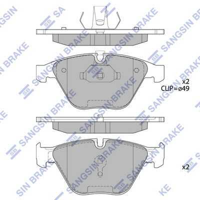 SP2210 HI-Q КОЛОДКИ ТОРМОЗНЫЕ