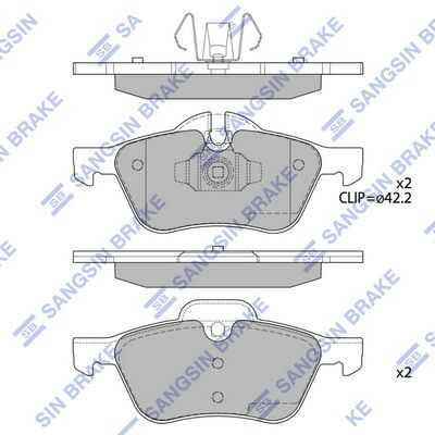 Колодки тормозные передние sp2243