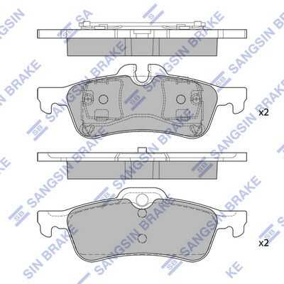Колодки тормозные задние sp2244