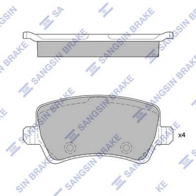 Колодки дисковые задние HI-Q SP2286