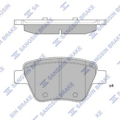 Колодки дисковые задние HI-Q SP2314